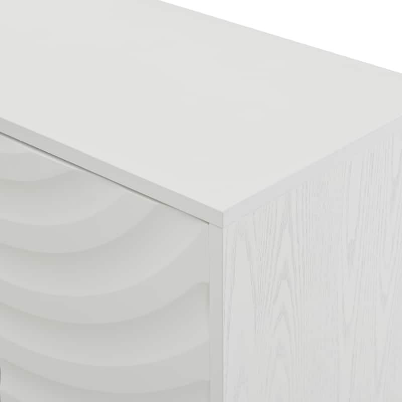 Elegant Sideboard with Arched Groove Design for Living Room
