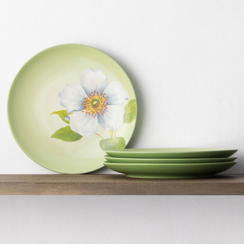 Noritake Colorwave Set Of 4 Floral Accent Plates, 8-1/4"