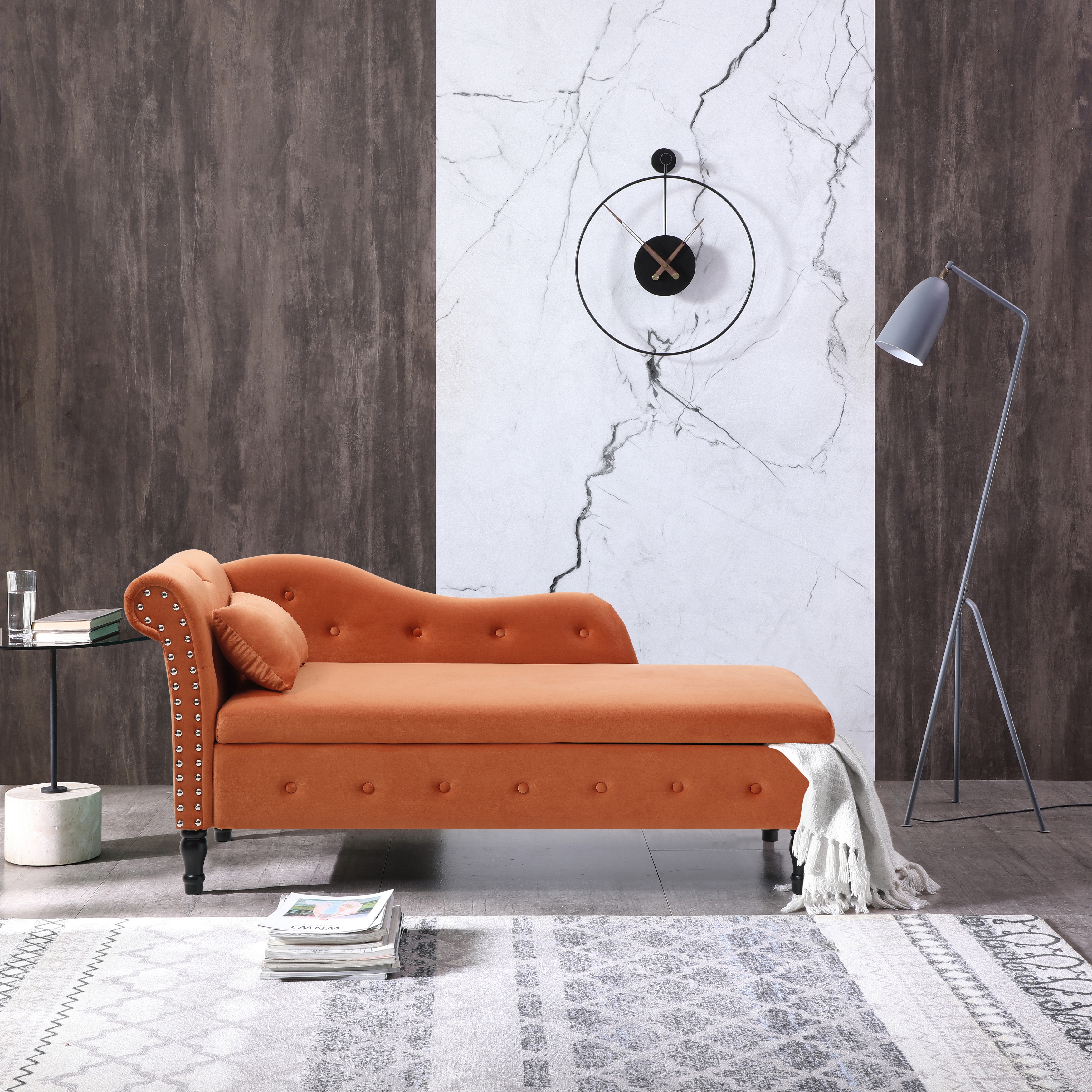 Storage chaise bench online