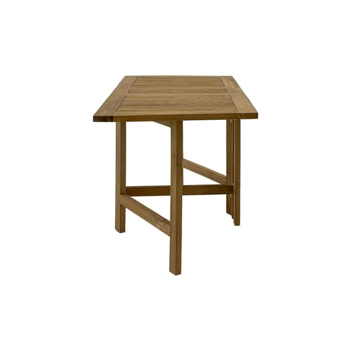 Nordic Teak Natural Wood Outdoor Rectangular Dual Folding Balcony Table - 51" - 51" x 25.5" x 28.74"