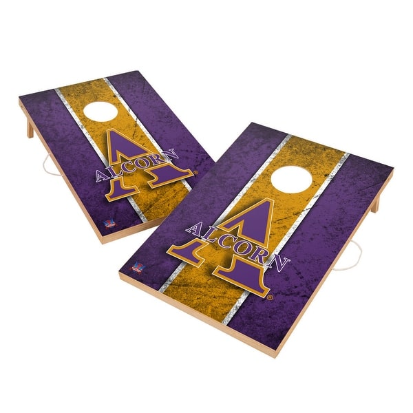 slide 2 of 5, Vintage Alcorn State University Braves Regulation 2x4 Cornhole Set