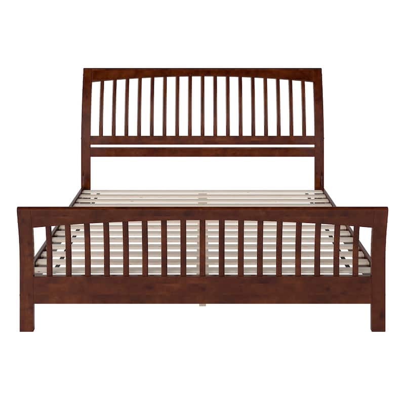 AFI Orleans Solid Wood Low Profile Platform Bed with Matching Footboard