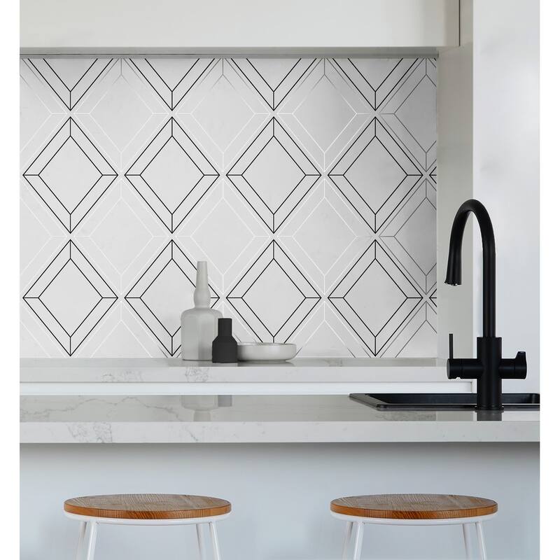 Seabrook Designs Linework Gem Non-Woven Unpasted Wallpaper
