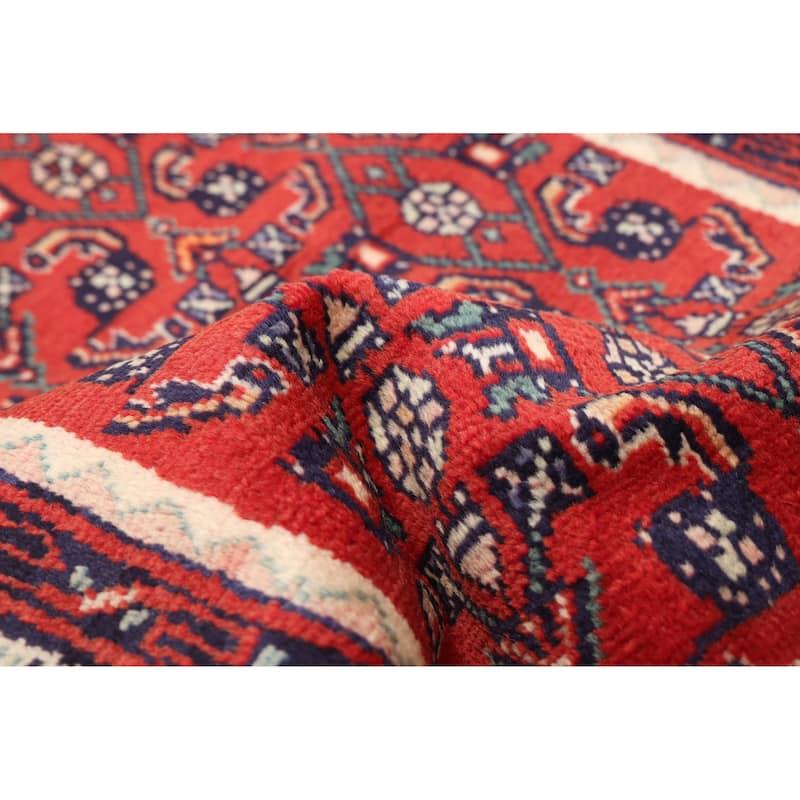 ECARPETGALLERY Hand-knotted Andelz Red Wool Rug - 2'8 x 10'4