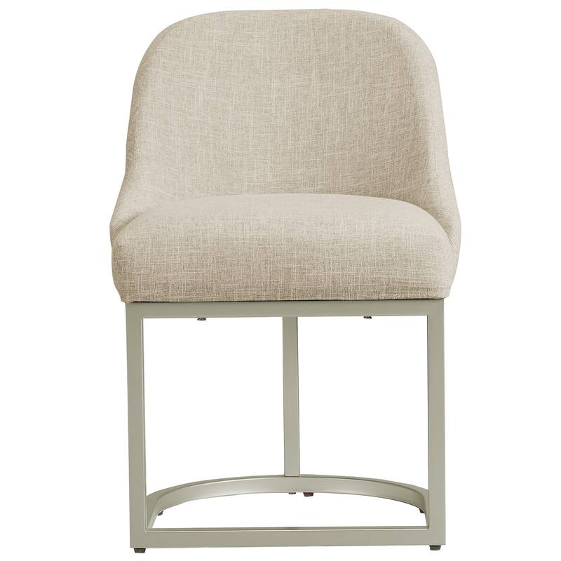 Leick Home Barrelback Dining Chair with Metal Base Set of 2