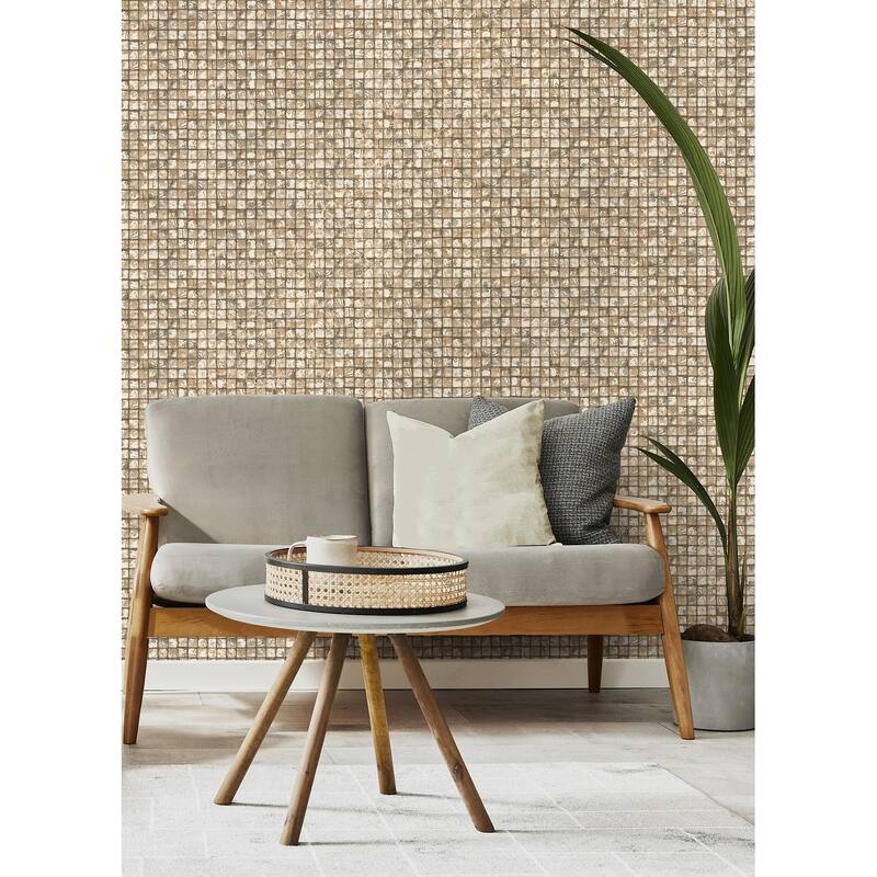 Advantage Kingsley Neutral Tiled Wallpaper