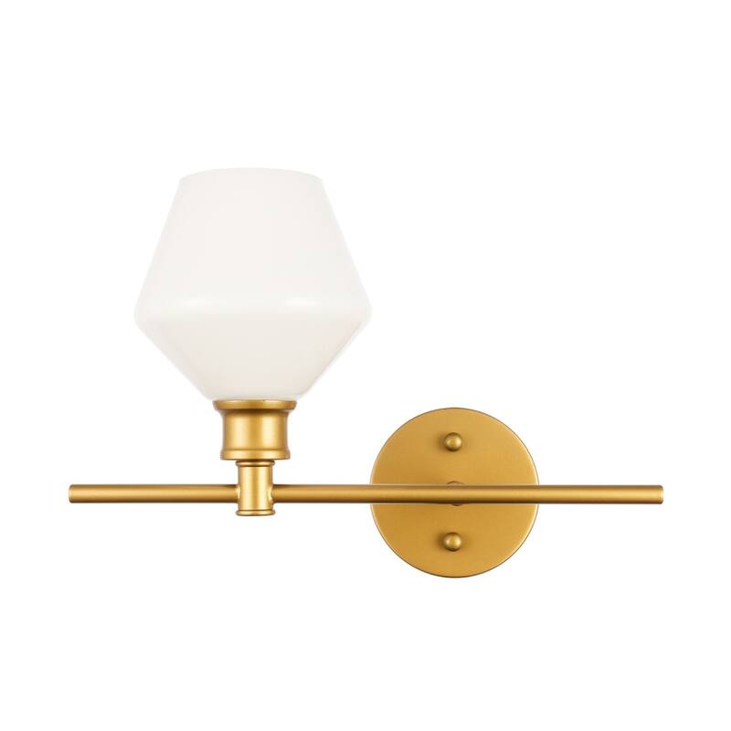 Gerald 1-Light Glass Right Wall sconce - 14.7/10.2 - 14.7/10.2