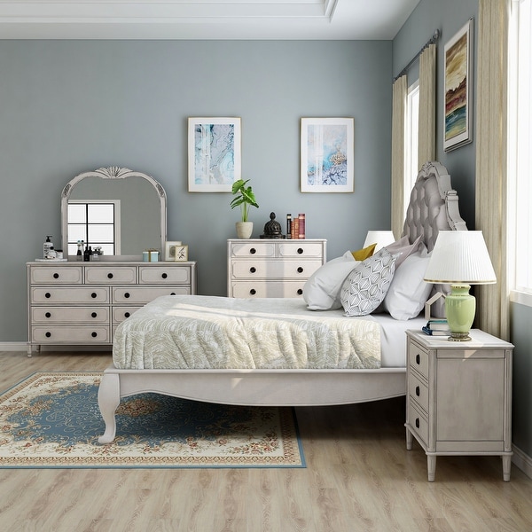 Furniture of America Boll Traditional White 6-piece Bedroom Set. Opens flyout.