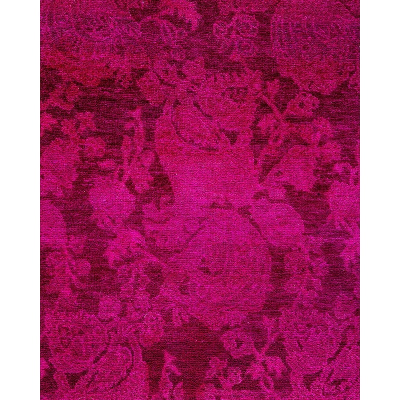 Overdyed, One-of-a-Kind Hand-Knotted Area Rug - Pink - 9' 2" x 12' 2"