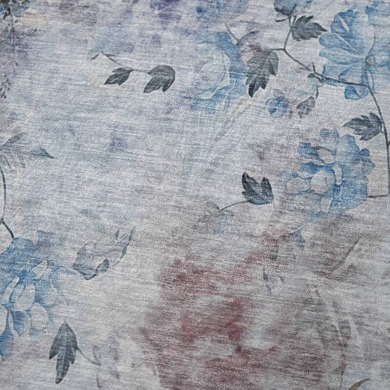 Premium Machine Washable Modern Floral Sherpa Throw Blanket