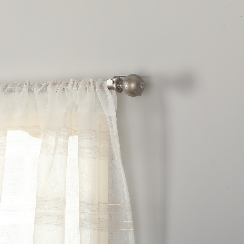 Nanshing Odette Set of 2 Woven Striped Curtain Panels - 37" x 84"