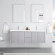 preview thumbnail 4 of 17, Ove Decors Lelio III 60 in. Double Sink Vanity in Grey Brushed Nickel