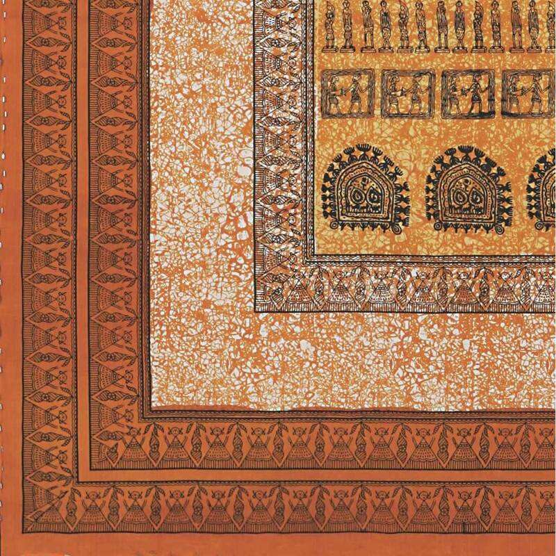 Cotton Royal Egyptian Kingdom Print Tablecloth Rectangle Green