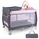 preview thumbnail 2 of 38, Babyjoy 3 in 1 Baby Playard Portable Infant Nursery Center w/ Zippered - See Details Pink