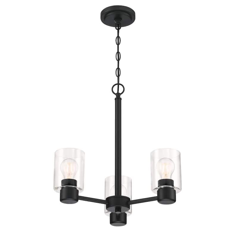 Westinghouse Lighting Sylvestre Three-Light Matte Black Indoor Chandelier