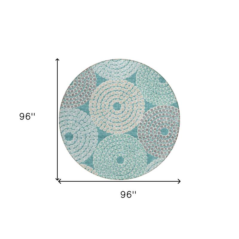 HomeRoots Geometric Transitional Rectangle Outdoor Rug