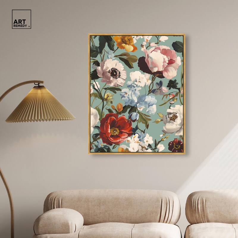 Floral Tapestry II Canvas by Art Remedy