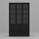 preview thumbnail 39 of 98, 78.7"H Combo Glass Doors Display Cabinet Wooden Bookshelf Organizer