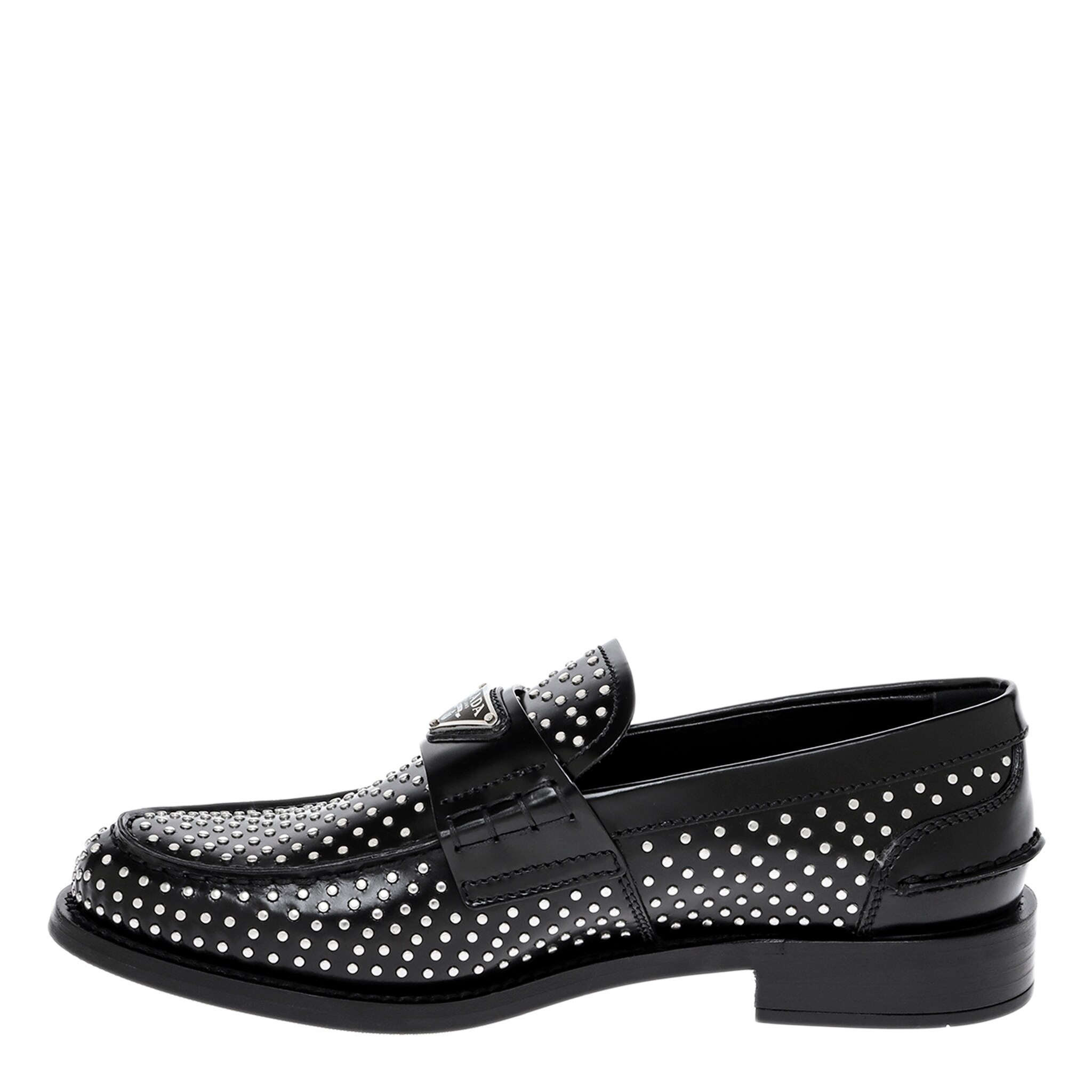 靴 PRADA STUDDED DRESS SHOES Prada Studded Loafers - Overstock - 43808111