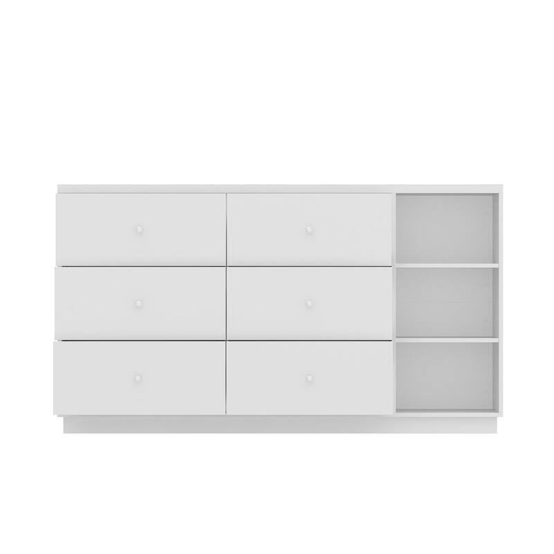White Sideboard with Ample Organizing Compartments for the Modern Home - 63"