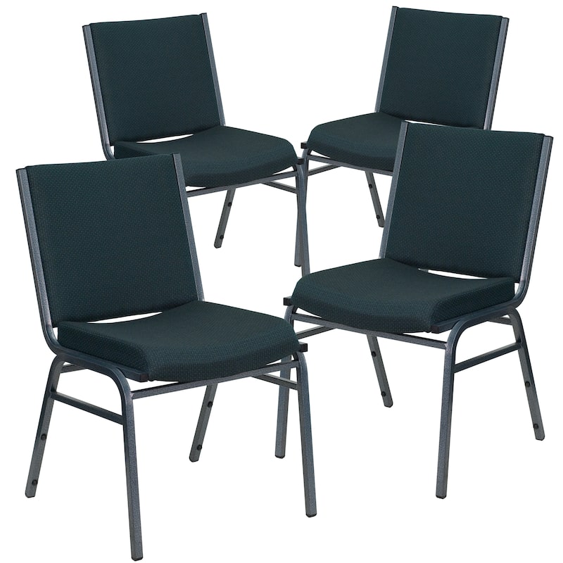 4 Pack Heavy Duty Stack Chair - 21"D x 19.75"W x 31.25"H