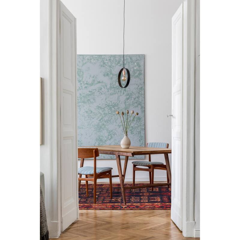 ECARPETGALLERY Hand-knotted Andelz Dark Navy Wool Rug - 3'5 x 7'1