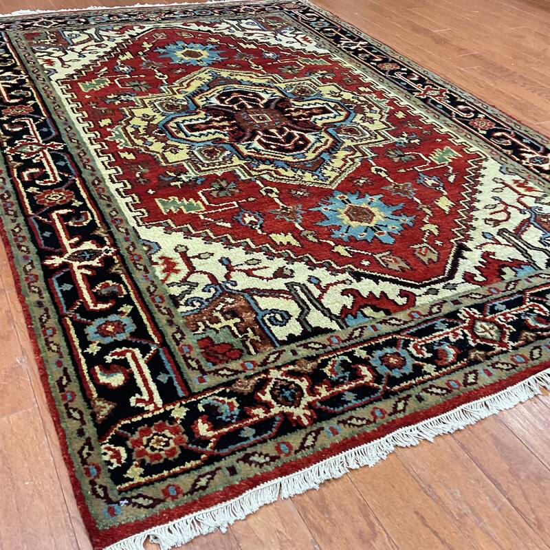 HERAT ORIENTAL Handmade Serapi Wool Rug - 4' x 6'
