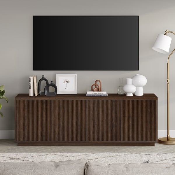 Hanson Rectangular TV Stand for TV's up to 75" - Alder Brown