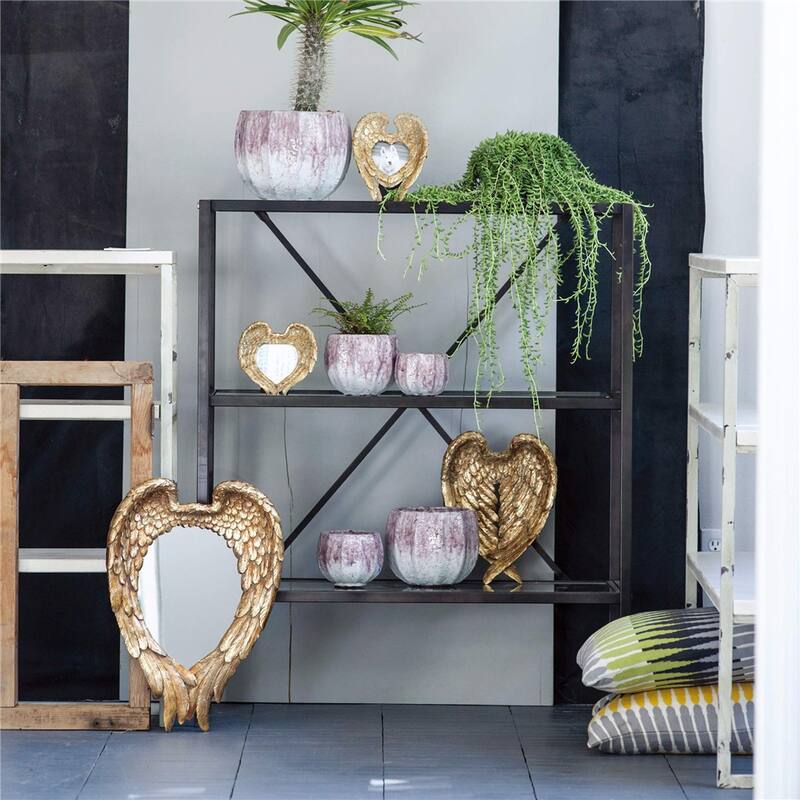 Golden Wing Accent Mirror, Wall Mirror for Living Room and Entryway