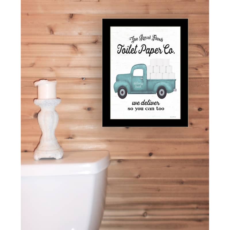 TrendyDecor4U Contemporary "Toilet Paper Co." Framed Print Wall Art