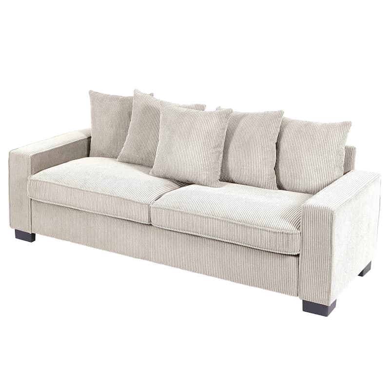 Transitional Track Arm Upholstered Indoor Sofa
