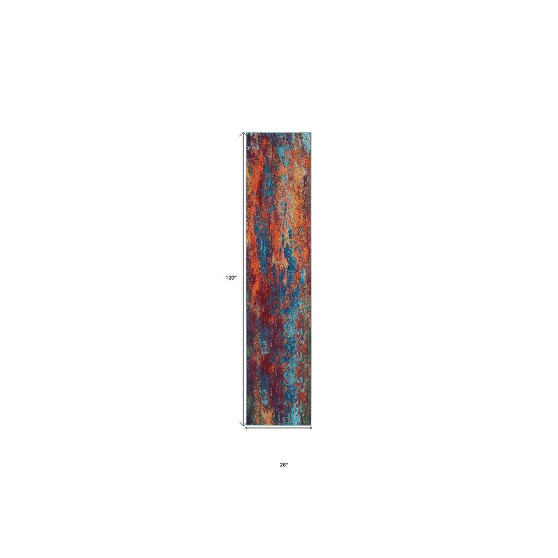 Sasim Power Loomed Abstract Modern Area Rug By HomeRoots - 120' X '26' X '0.5