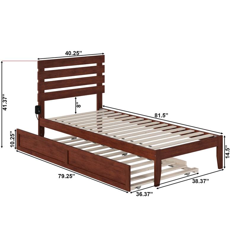 Oxford Bed with Twin XL Trundle