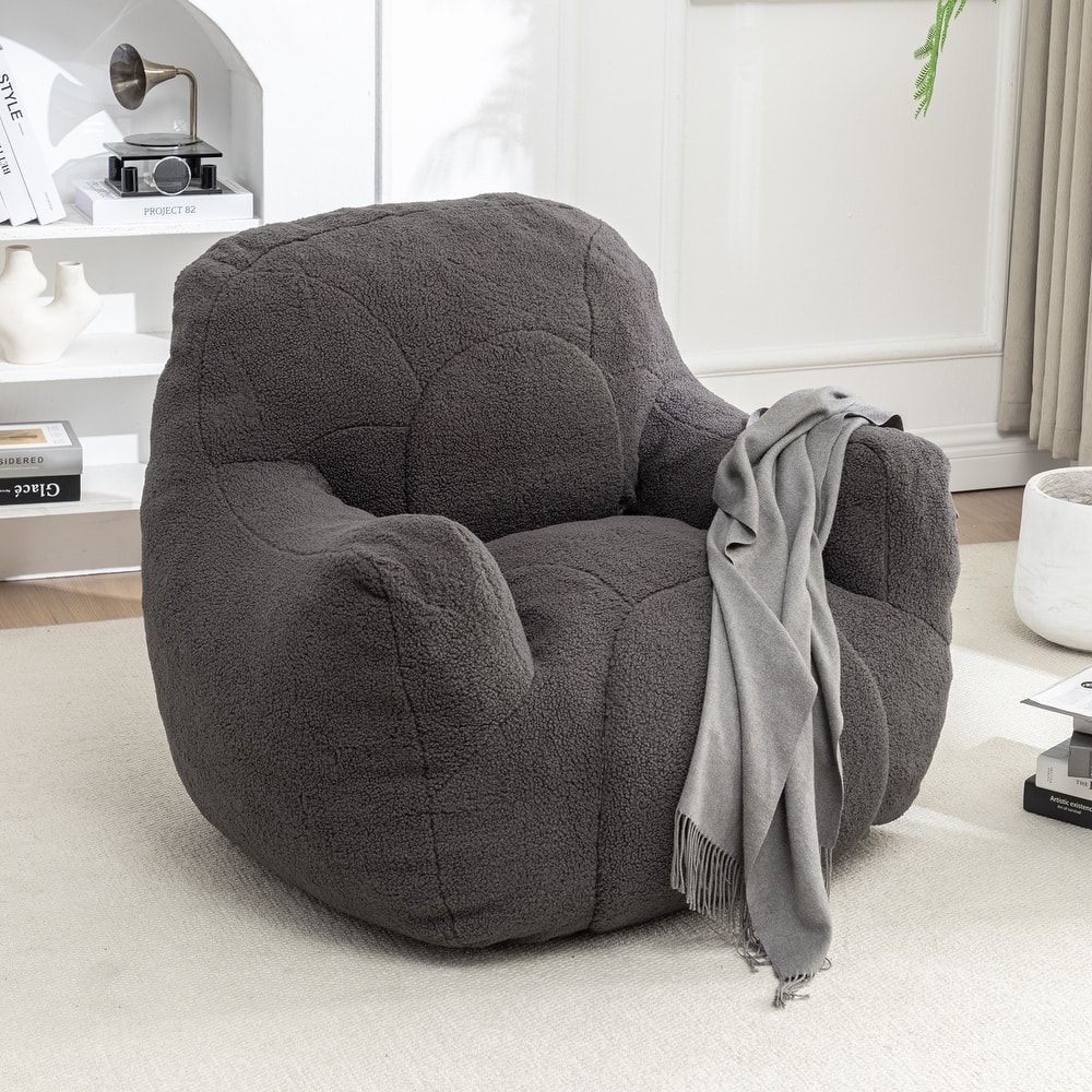 Bean Bag Sofa with Soft Stuffed Filling, Fluffy and Lazy Sofa, Comfy Cozy BeanBag Chairs with Memory Foam for Living Room