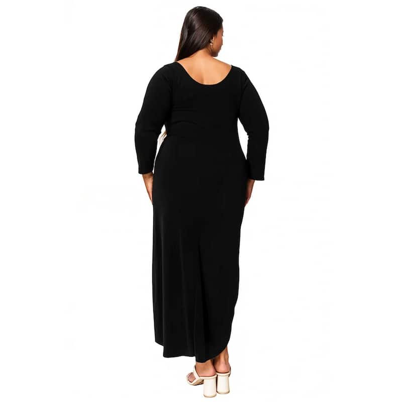 L I V D Women's Plus Size Ashe Scoop Neck Maxi