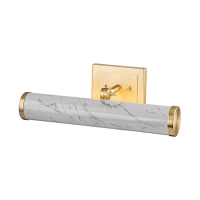 Coates Medium Picture Light in Carrera Stone - 4"h x 16"w x 8"d
