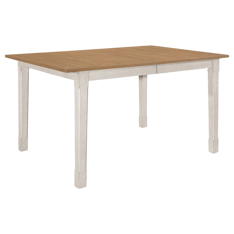 Kirby 71-inch Extension Leaf Dining Table Rustic Off White - Rustic Off White