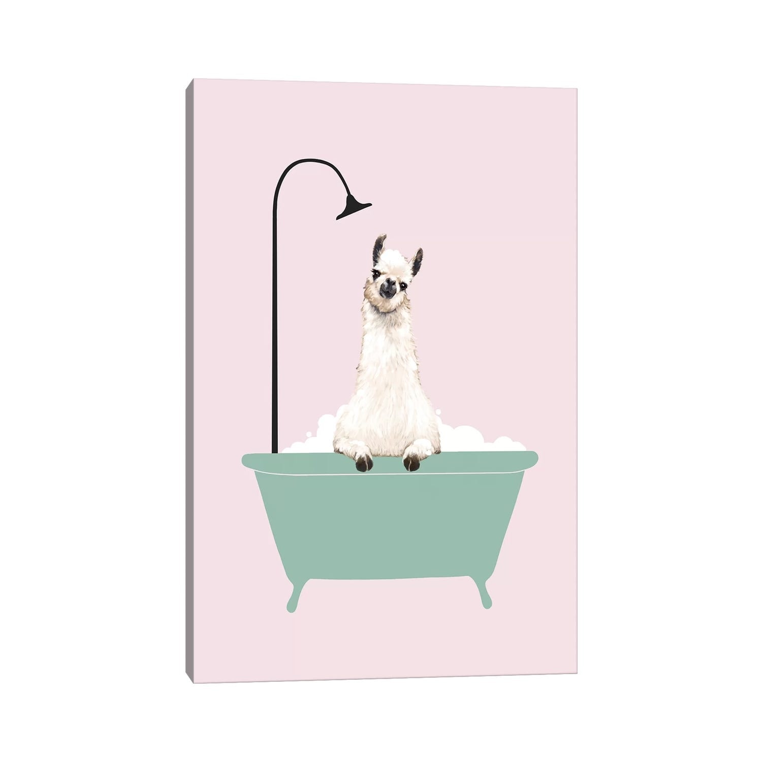 iCanvas "Llama Enjoying Bubble Bath" by Big Nose Work Canvas Print