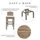 preview thumbnail 3 of 9, Duvall Grey Washed Rattan Cushioned Stool by East at Main