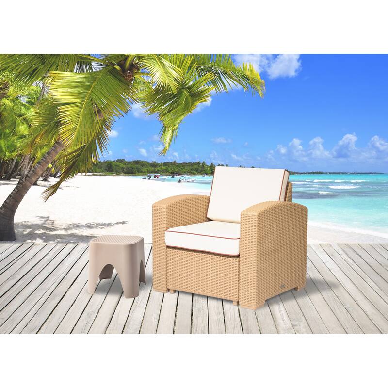 Magnolia Resin All-Weather Club Chair with Cushions