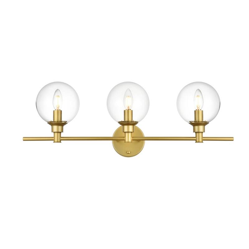 Jaelyin 1 Light Black and Clear Bath Sconce