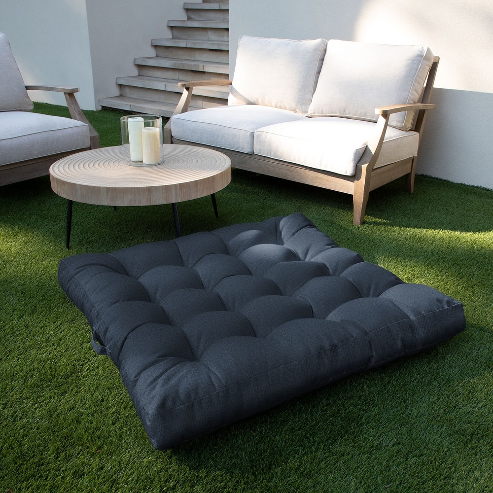 Sorra Home Sunbrella Outdoor Tufted Floor Pillow Single