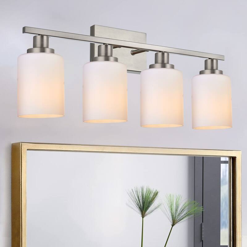 4-Light Bathroom Vanity Light - Brushed Nickel