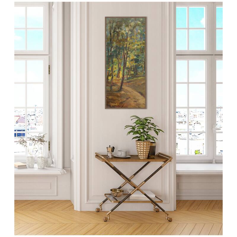 Kate and Laurel Forest interior by Leopold Horovitz PANEL by Nostalgia Prints Framed Canvas Wall Art Print