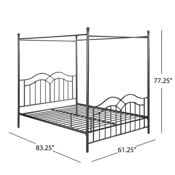 Earhart Metal Queen Canopy Platform Bed by Christopher Knight Home