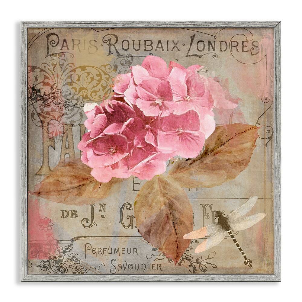 Stupell Vintage French Hydrangea Framed Giclee Art Design By Sasha