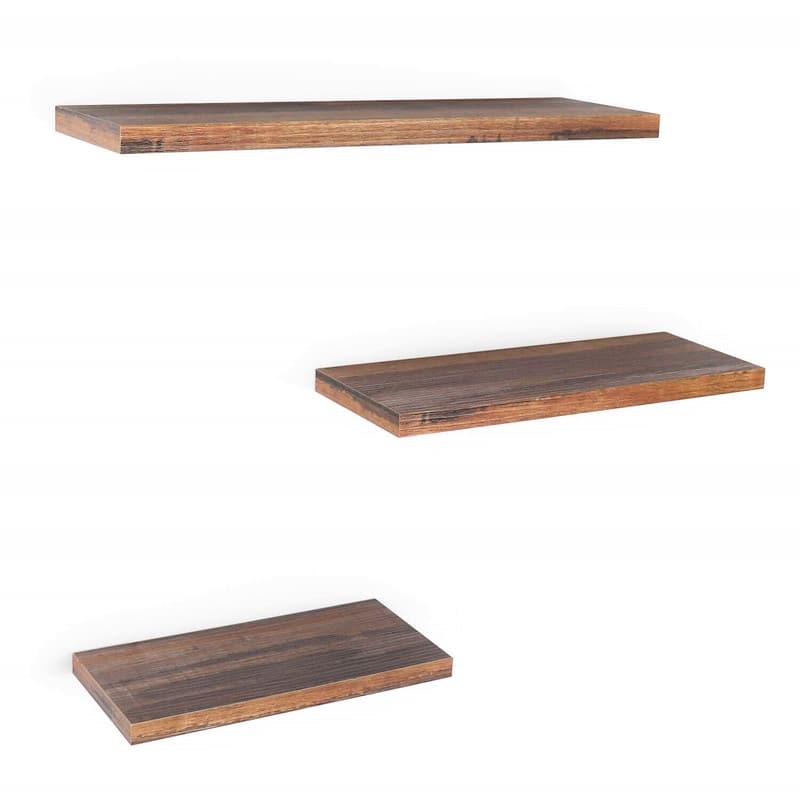Wall Mounted Display Ledge Floating Wall Shelves Set of 3
