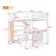 preview thumbnail 19 of 23, All-in-one Full Size Loft Bed Storage Bed with Writing Desk, Bookcase, Pull-out Drawer, Open Shelves, Ladder and Guardrail