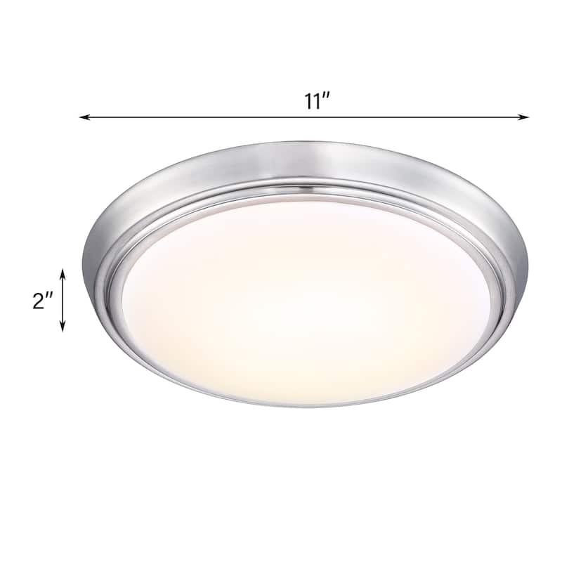 2Pack-23W LED Dimmable Round Globe Flush Mount Ceiling Light - 23W-2PCS 12.99"x12.99"x2.36"