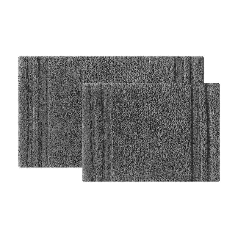 Vera Wang Eden Solid Reversible Cotton 2 Piece Bath Rug Set